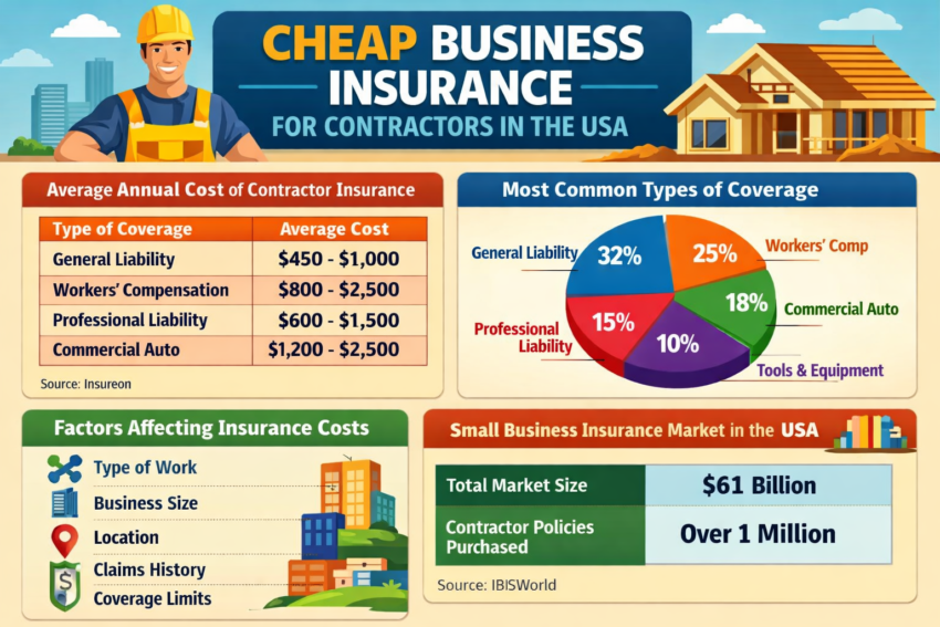 Cheap Business Insurance for Contractors USA 2026 Guide
